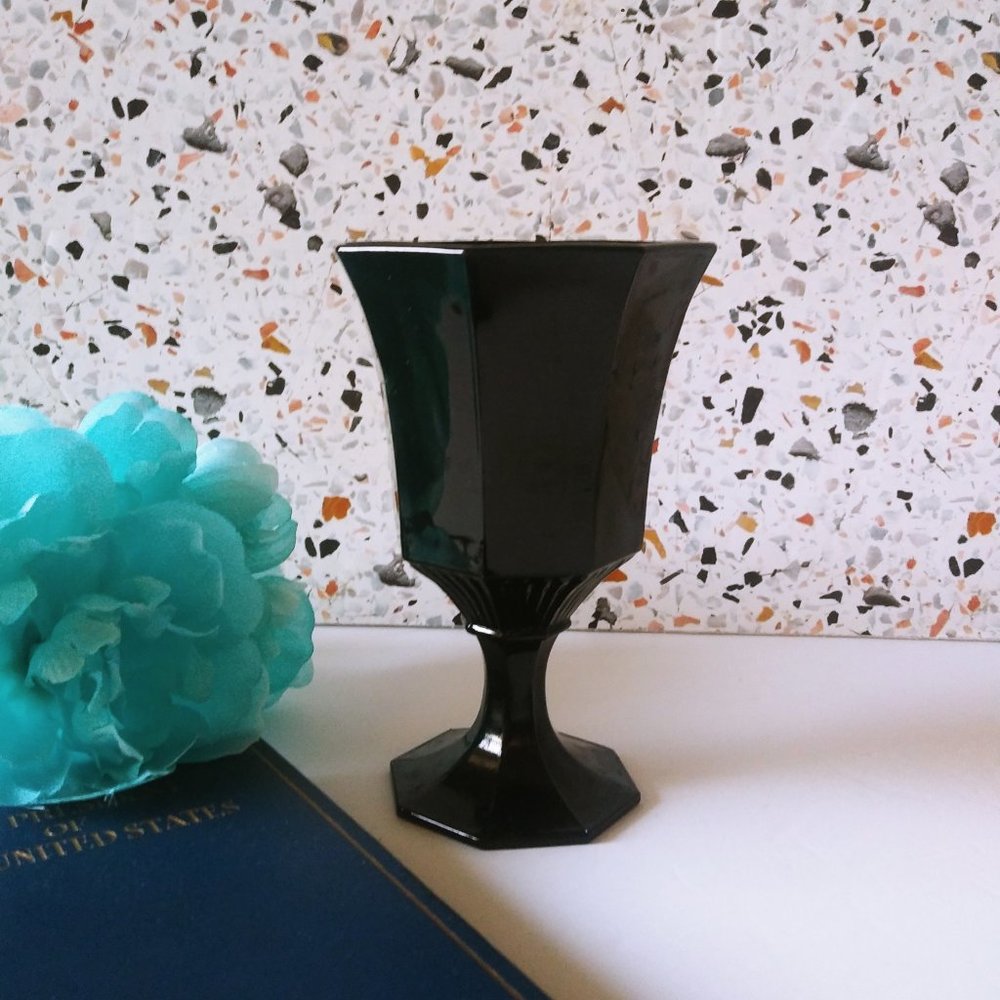 Independence Co. Black Hexagon shaped Wine Stem Goblet